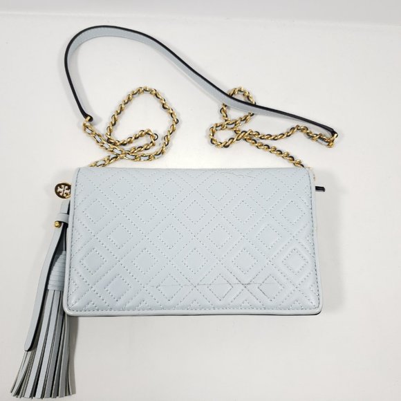 Tory Burch Fleming Flat Wallet Crossbody Bag - Blue - Picture 2 of 7